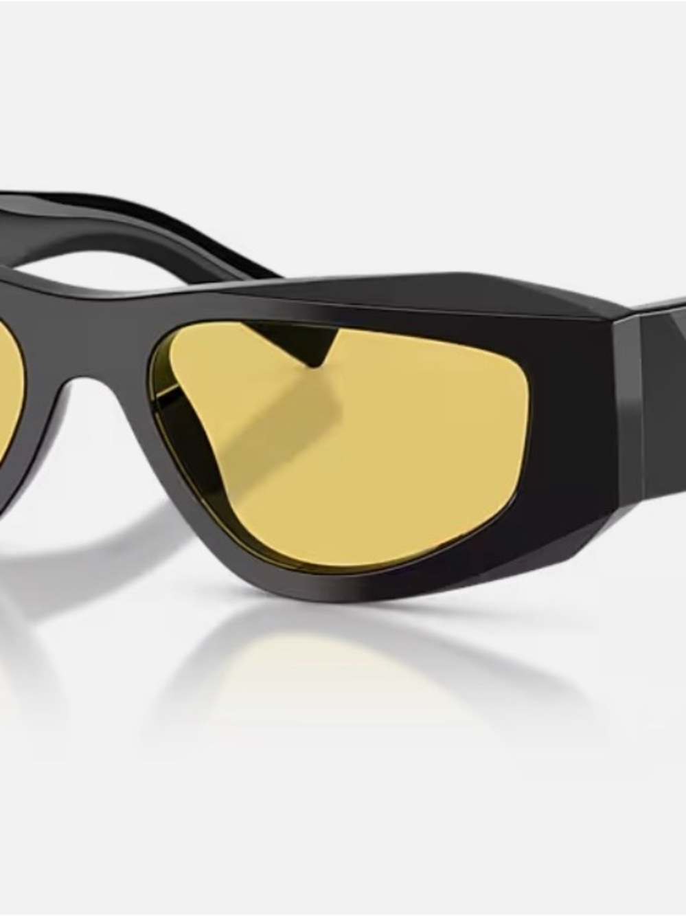 Prada Sunglasses Black Frame Yellow Lens - Picture 6 of 9